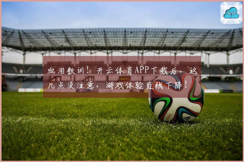 血泪教训！开云体育APP下载后，这几点没注意，游戏体验直线下降！